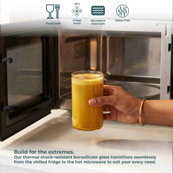 Synlora Elite Borosilicate Glass Tumblers Set of 6
