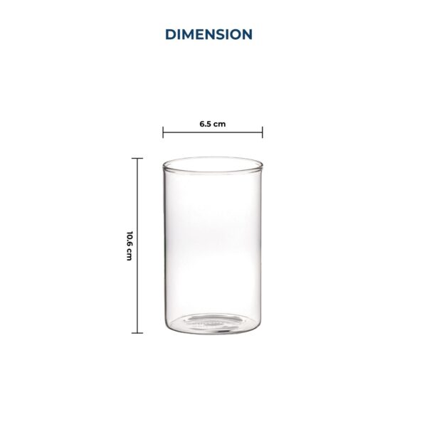 Synlora Elite Borosilicate Glass Tumblers Set of 6