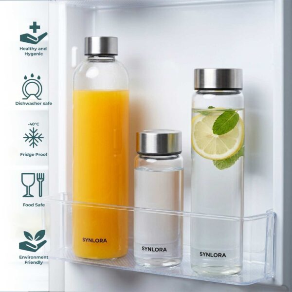 PrimeBorosilicateGlassWaterBottle500ml (6) Synlora Prime Borosilicate Glass Water Short Bottle (500 ml)