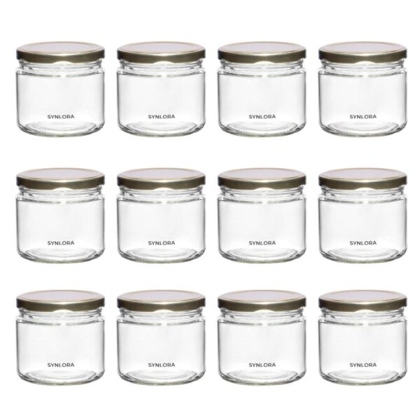 Synlora Vita Glass Jar Set of 12 (350 ml each)
