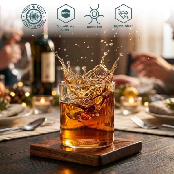 Synlora Barrel Borosilicate Glass Tumblers