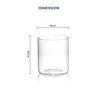 Synlora Barrel Borosilicate Glass Tumblers