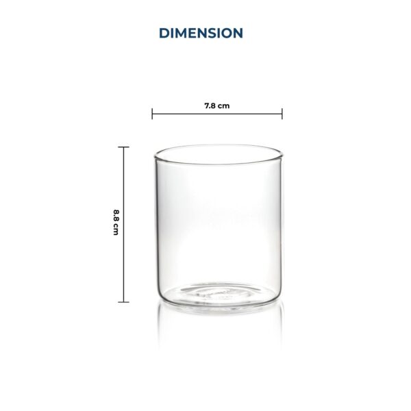 Synlora Barrel Borosilicate Glass Tumblers