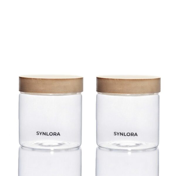 Synlora Vero Airtight Borosilicate Glass Jar Set of 2 (500 ml each)