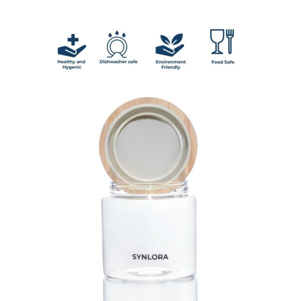 Synlora Vero Airtight Borosilicate Glass Jar Set of 2 (500 ml each)