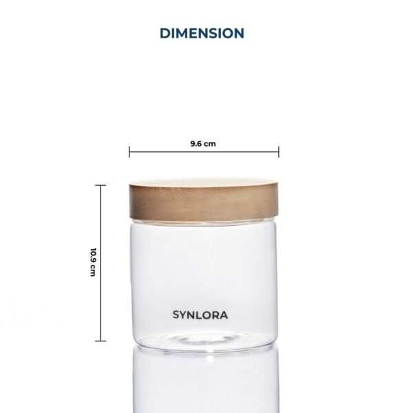 Synlora Vero Airtight Borosilicate Glass Jar Set of 2 (500 ml each)