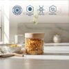 Synlora Vero Airtight Borosilicate Glass Jar Set of 2 (500 ml each)