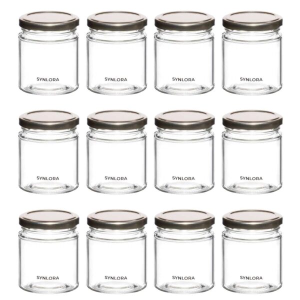 vita200mljarpostsetof1 Synlora Vita Glass Jar Set of 12 (200 ml each)